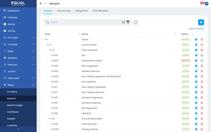 Chart of Accounts