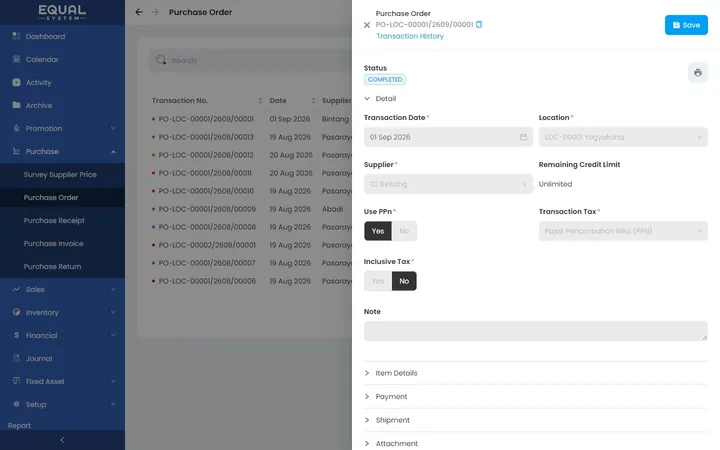 Detail Purchase Order
