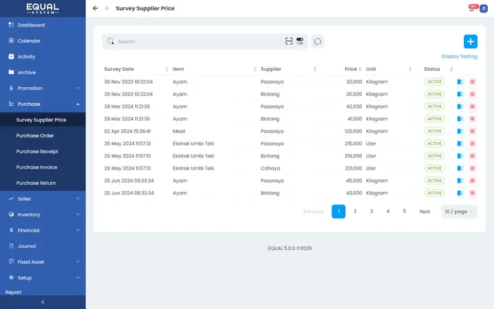 Survey Supplier Price
